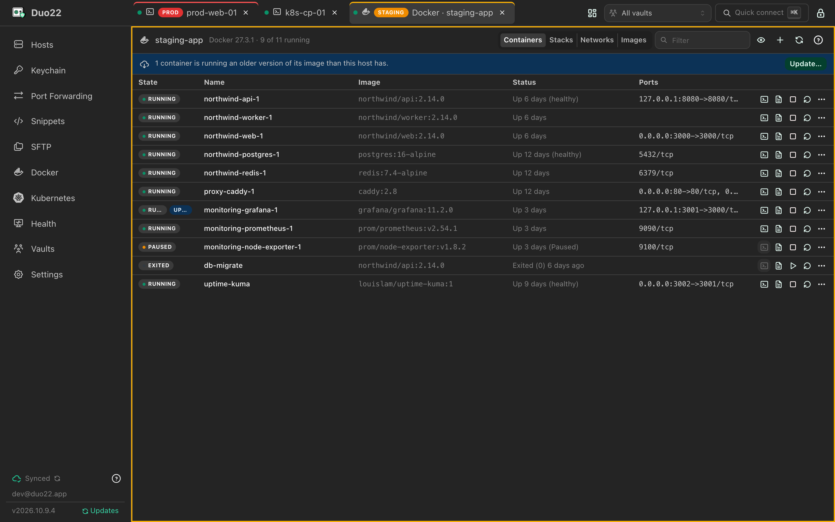 Duo22: Docker on any host, over SSH